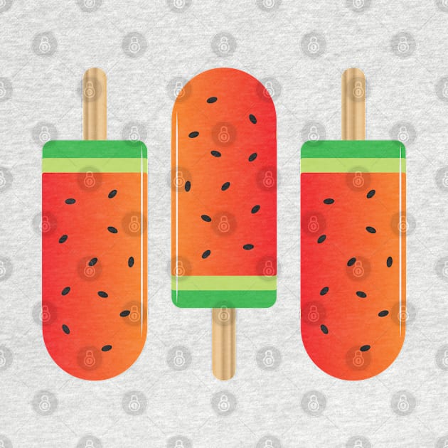 Watermelon Ice Lollies by QueenieLamb